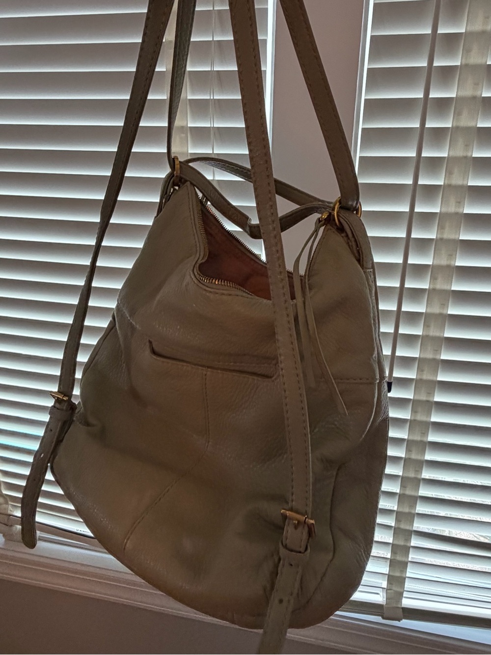 HOBO Leather Merrin Convertible Backpack and Shoulder Bag - Cactus Green - Picture 7 of 16